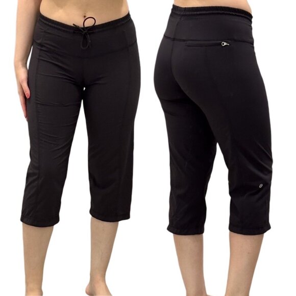 Lululemon Low-Rise Step Lively Lightweight Loose Crop Pants in Black Size 4 - Picture 2 of 16